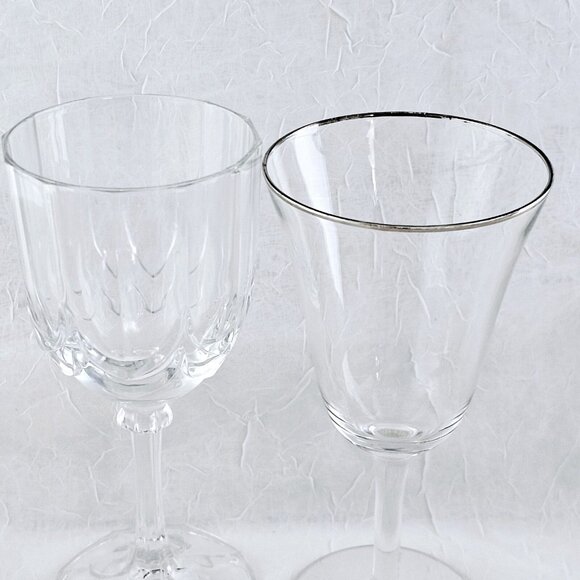 4 Mismatched Vintage Wine Glassware Collection etched mixed cocktail glasses0707 - Picture 8 of 11